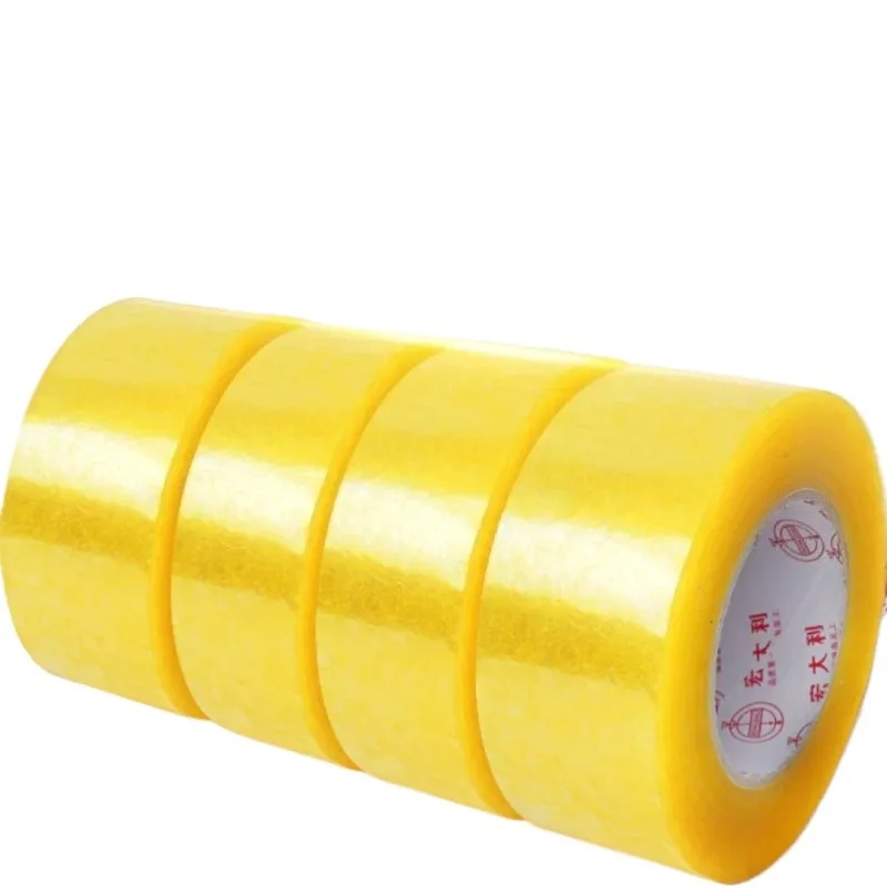

540PCS Transparent Yellow Color strong adhesive packaging tape, 52 microns thick, easy to cut