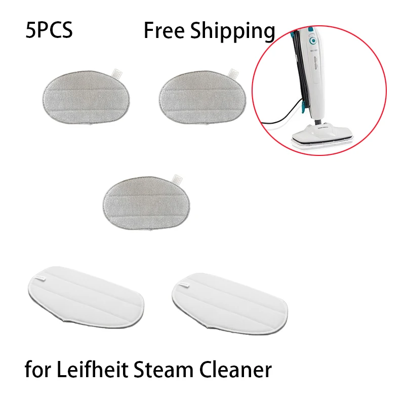 5PCS Leifheit Steam Cleaner Mop Cloths,For Leifheit CleanTenso Replacement Clean Pads Steam Cleaner Broom Wiper Cover 11911