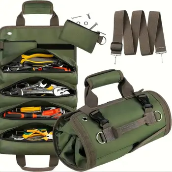 Multi-Purpose Tool Bag High Quality Professional Multi Pocket Hardware Tools Pouch Roll UP Portable Small Tools Organizer Bag 1