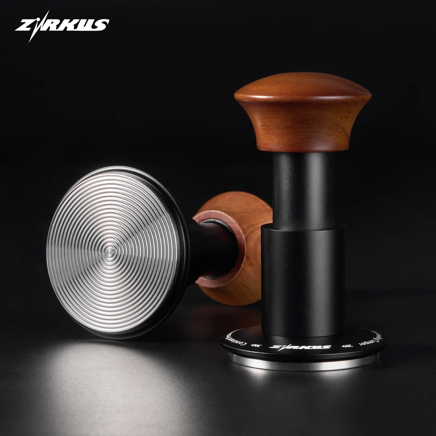 Image of ZIRKUS Kaffeestampfer Impact mit 3 Federn, 30 lbs konstanter Druck, 51mm 53mm 58mm für Breville Espresso Zubehör Barista-Werkzeug