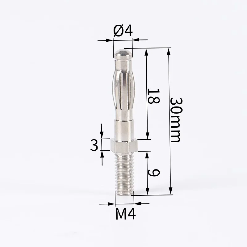 4mm Banana Plug Connector 20Pcs Threaded Screw Type Lantern Head Male Terminal Stud for Audio Amplifier Test Probe Gold Silver