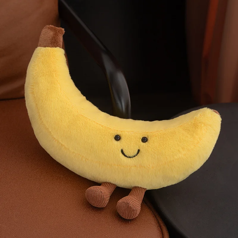 Divertido fruta serie felpa manzana Banda muñeca zanahoria Mango Kawaii juguete limón almohada ornamento regalo para niños