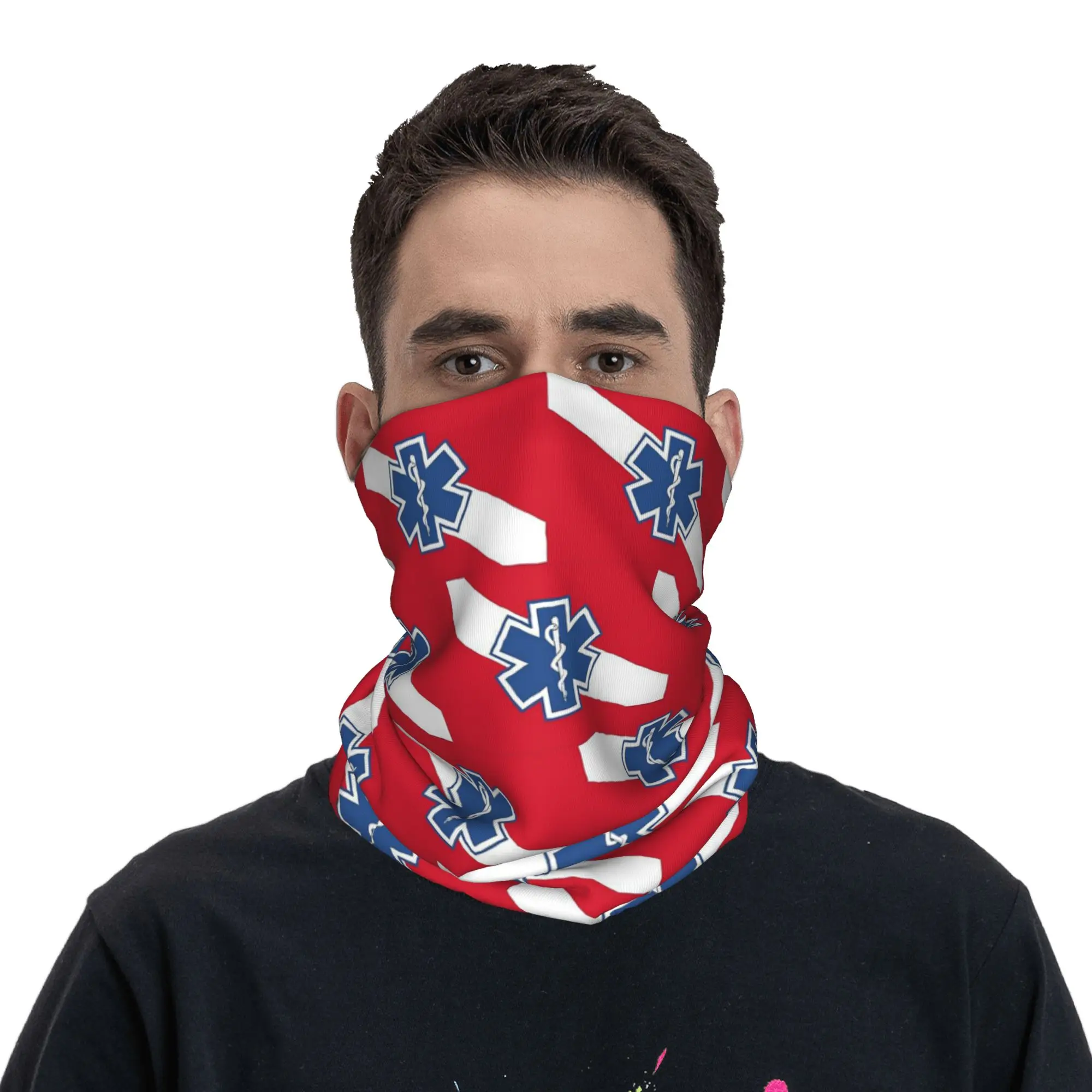 

Бандана Emt Star Of Life для экстренной медицинской помощи, шарф для лица с принтом, маска для лица, дышащая маска для бега, унисекс, для взрослых