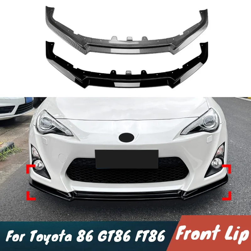 

Для Toyota 86 GT86 FT86 2012-2016: Накладка на передний бампер, сплиттер, защитный обвес, внешний тюнинг-аксессуар