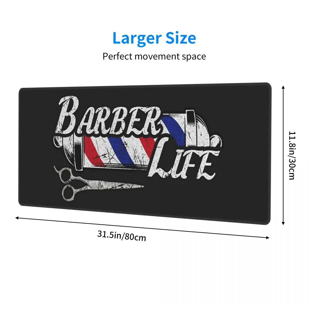 Large Mouse Pad Barber Shop Sign Entrance Gamer PC Laptop Mats Keyboard Carpet Computer Gaming Office Accessories Desk Mat