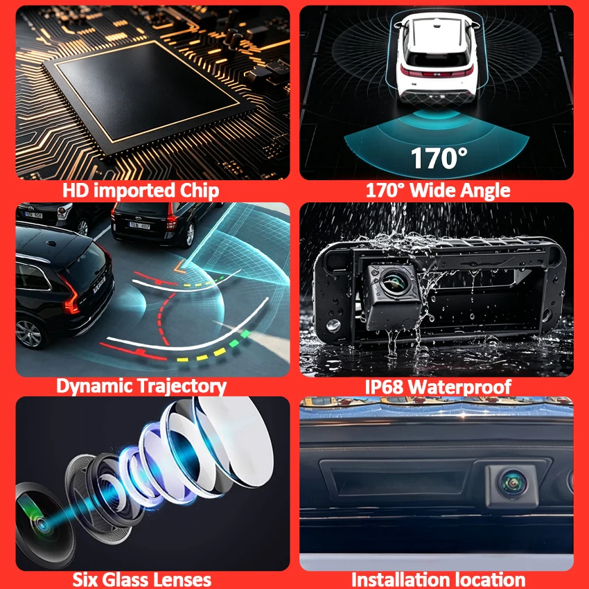 メルセデスベンツcクラスw204-s204-c204-c180-c200-c260-2008～2014-2015用hdリアカメラ-トランクハンドル一体型駐車-後退カメラ