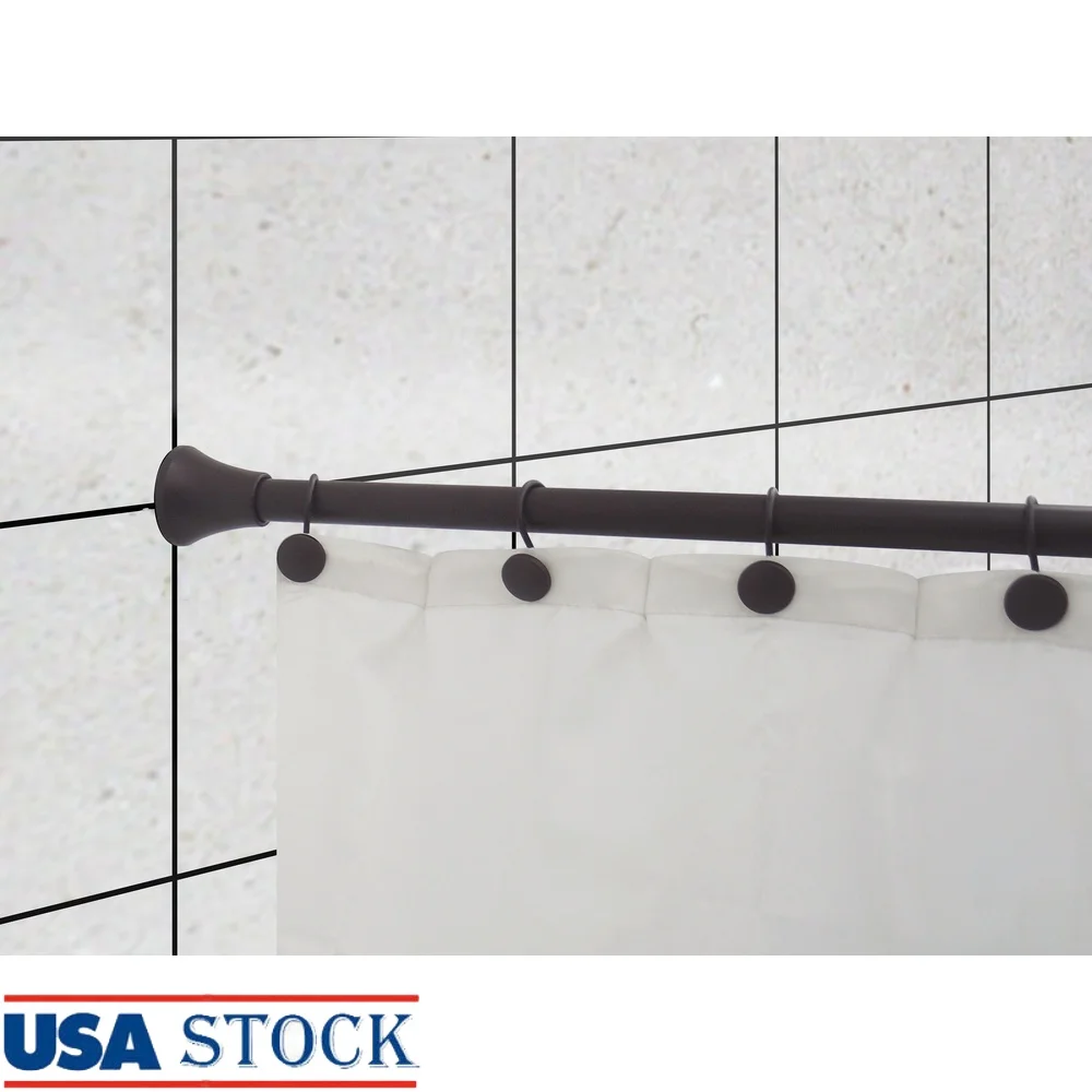 

Регулируемый набор карнизов для душа с 12 крючками, расширяемый от 42 до 72 дюймов, устойчивый к ржавчине, простая установка, нескользящий металл