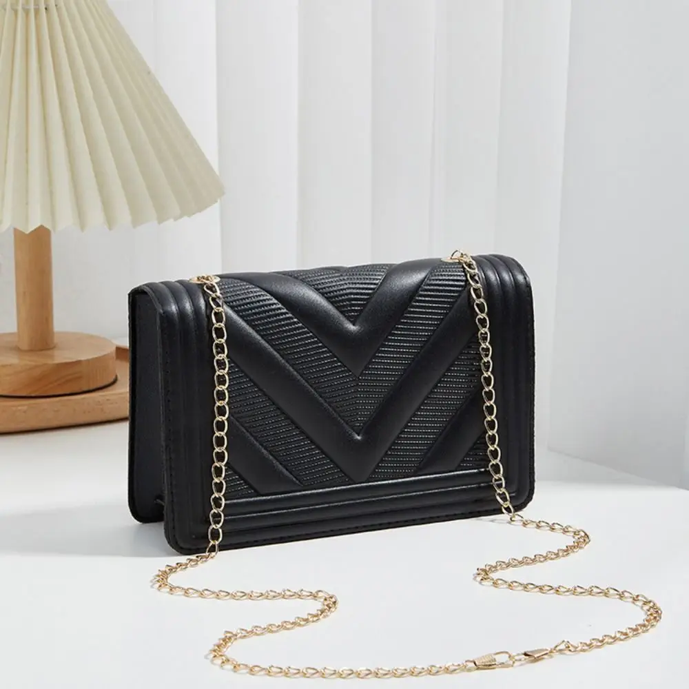 Small Crossbody Bag New PU Chain Strap Square Bag Handbag Women