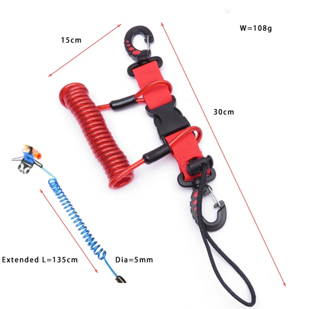 

Scuba Diving Snappy Coil Springs Camera Lanyard Wrist Strap For Dive Flashlights Waterproof Camera Case Anti-lost Rope Accessory