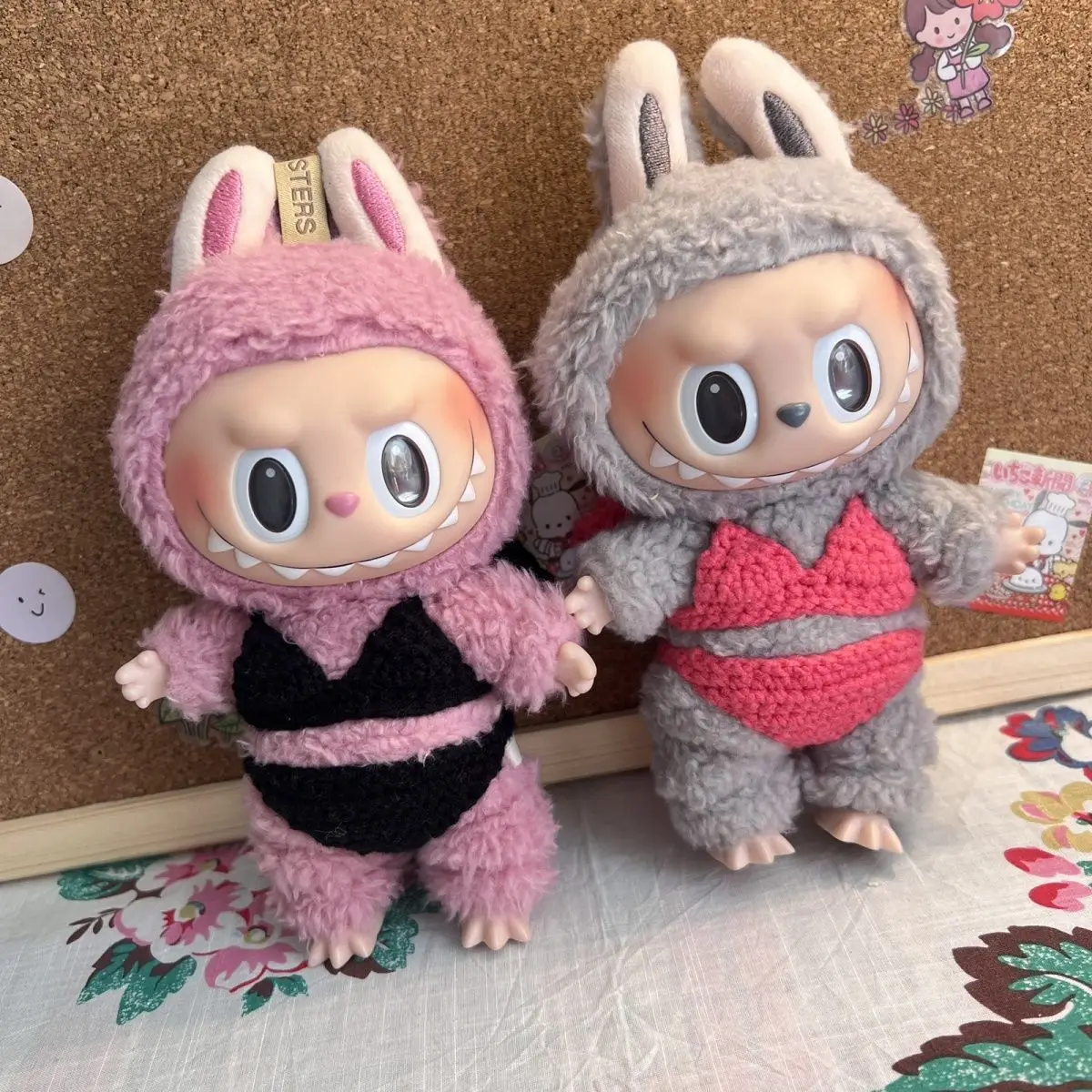 

Doll clothes, hand-crocheted labubu clothes, summer angel wings bikini, interchangeable