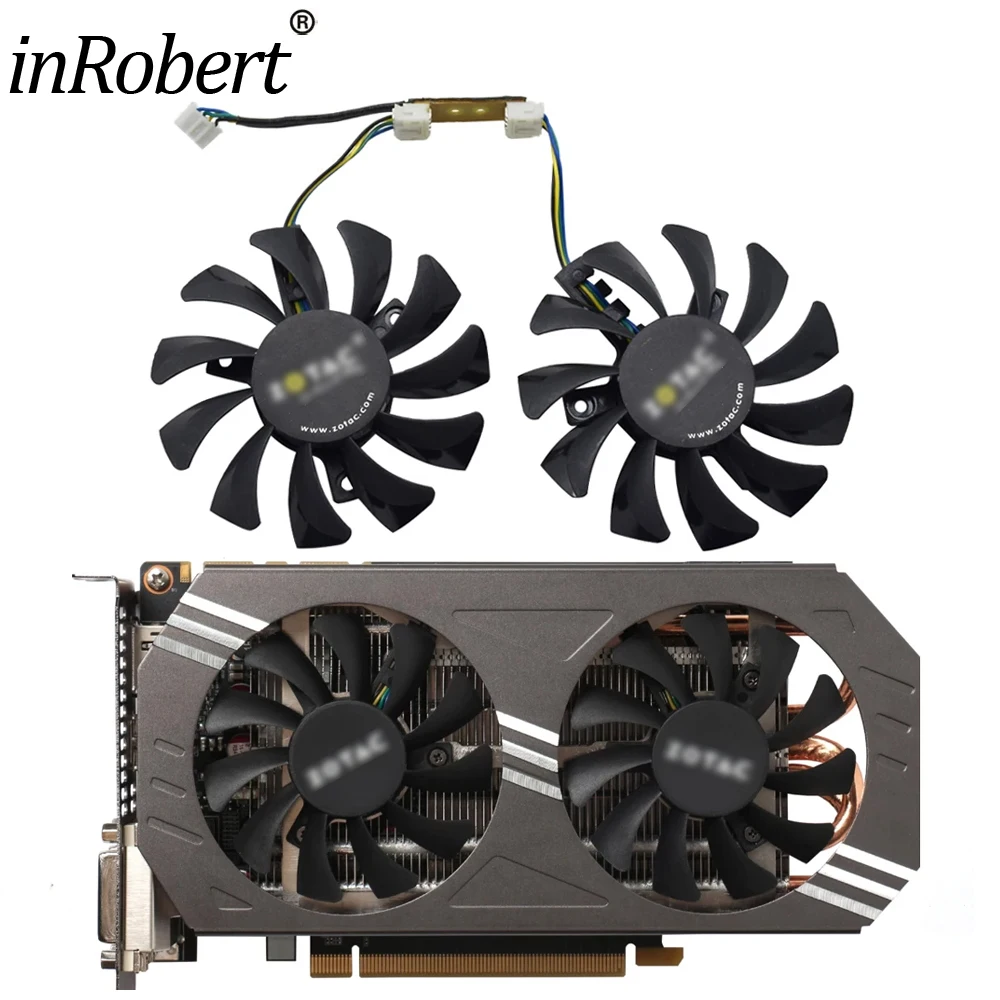 75mm Apistek GA81S2U 4Pin Cooler Fan Replace For ZOTAC GeForce GTX 970 4GB 4Pin Graphics Card Cooing Fan DC 12V 0.38A  Wholesale