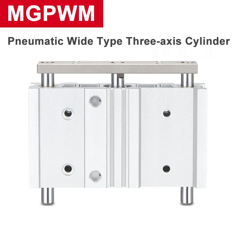 

MGPWM20/25/32/40-25-50-75-100-150-200 Pneumatic Cylinder Pneumatic Wide Type Three-axis Cylinder with Guide Rod