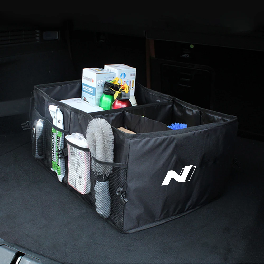 For Hyundai i30 Tucson nx4 i20 Kona Veloster Elantra n nline Sonata N Foldable Car Trunk Storage Box Car Stowing Tidying Case