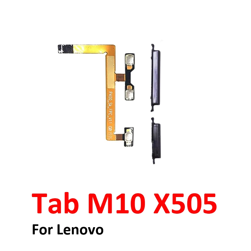 For Lenovo Tab M10 X505F X505M X505L X505 Table Phone Power Volume Button ON OFF Up Down Side Key Internal Flex Cable Black
