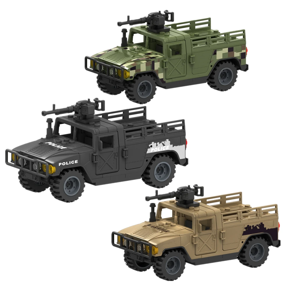 Camion de transport blindé de soldats militaires de la guerre mondiale SWAT, modèle à assembler, blocs de construction, briques, jouets DIY, cadeau