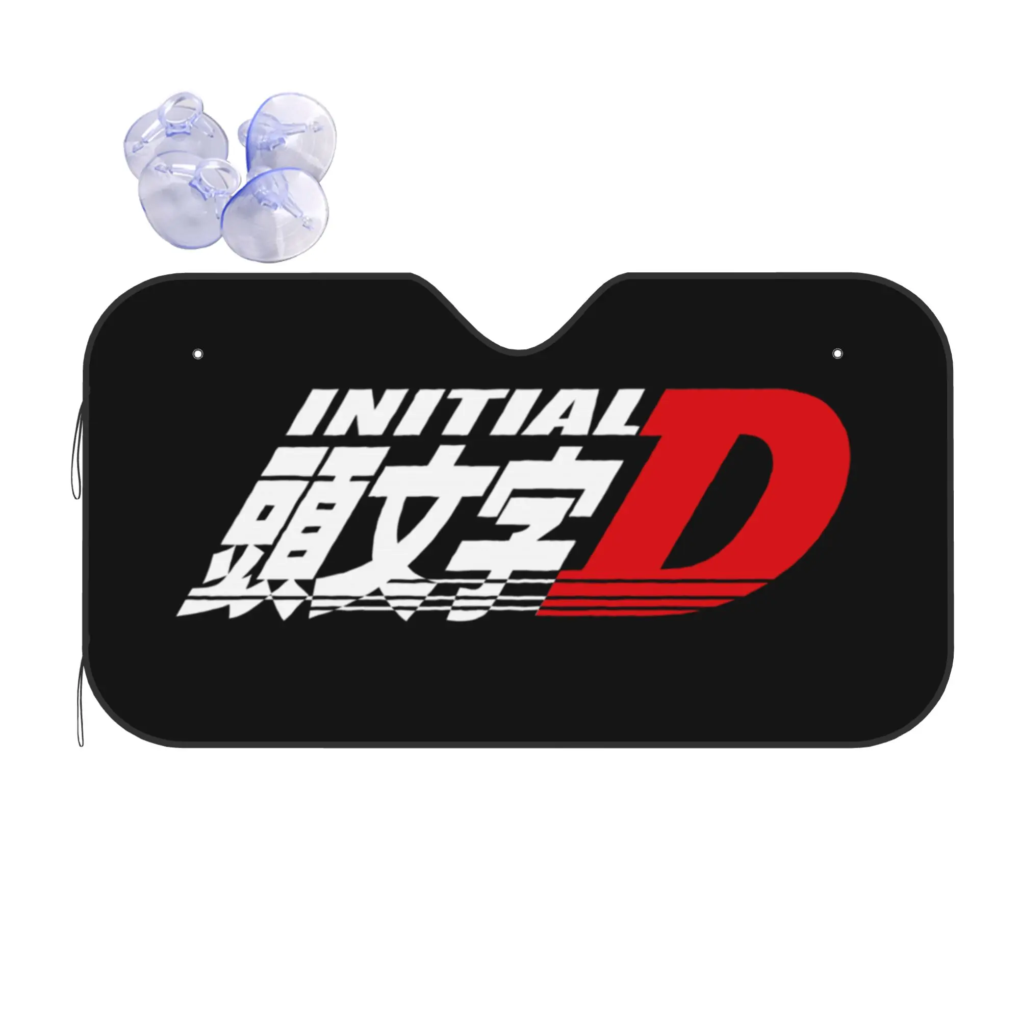 Car Front Windshield Sun Visor Heat Insulation Cover Initial D Logo UV Protection Car Sun Shade Covers Car Solar Protection