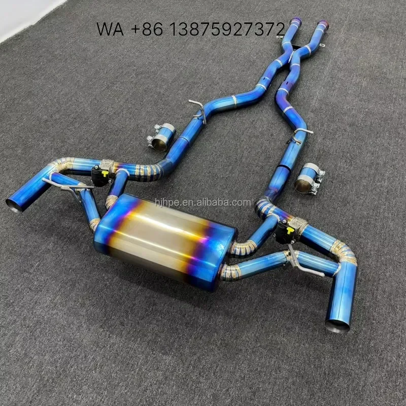 Wmwmnu for Mercedes-Benz GT 4.0T High Quality Titanium Cat Back Exhaust System Baked Blue Finish Performance Muffler Pipe