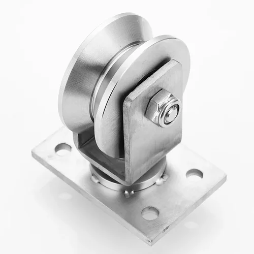 304 Acero inoxidable V U H en forma de Omni-rueda polea Universal accesorios de puerta deslizante rodillos de riel de tierra