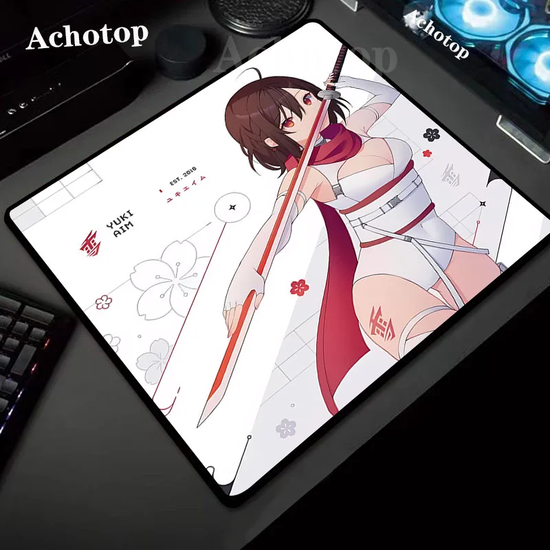 

YUKI AIM Control Mousepad 45x40CM Premium Mouse Mat Game High Elastic Non-slip Bottom Anime Girl Mouse Pad Control Surface Pads