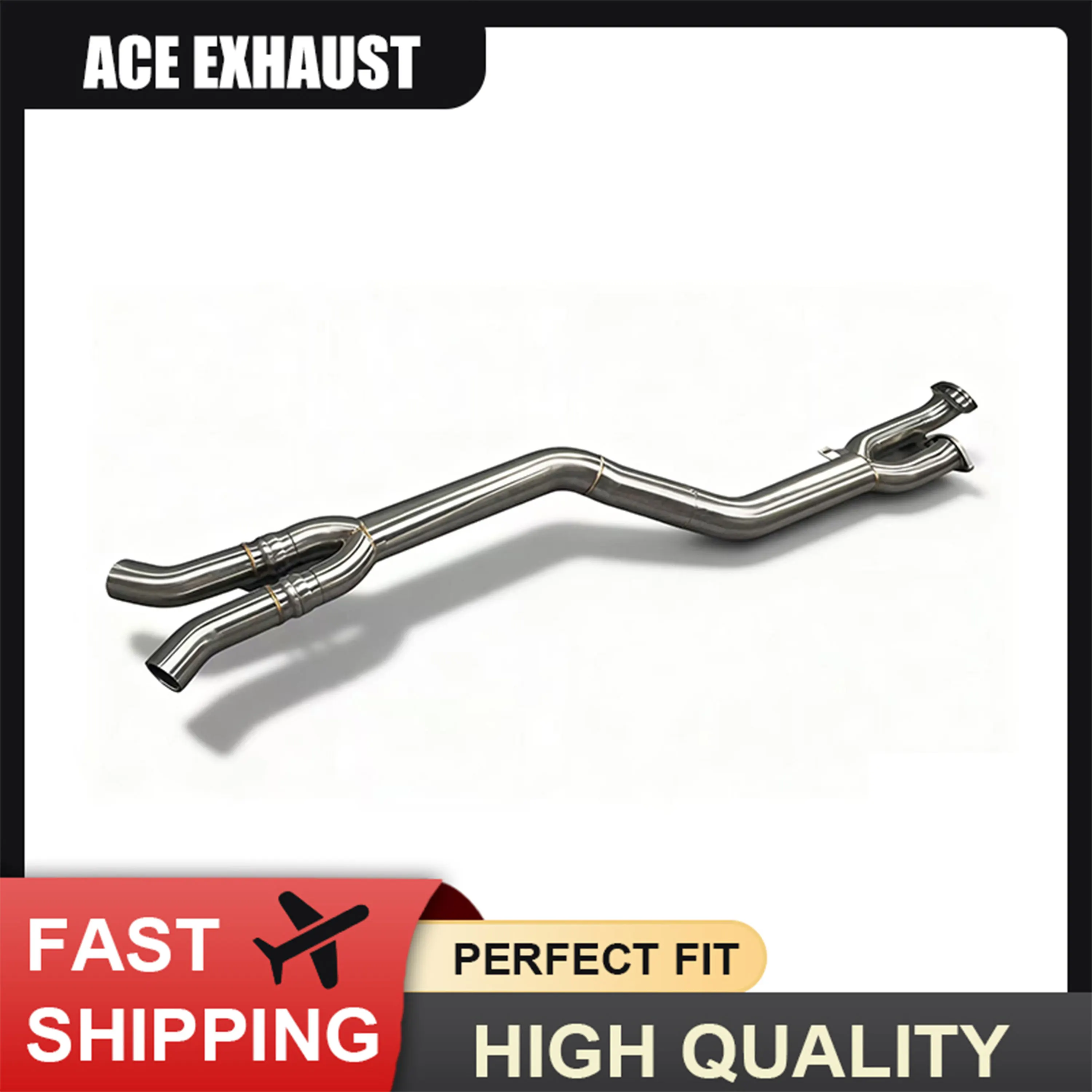 

ACE Stainless Steel Free Flow Single Midpipe for BMW M3 G80 M4 G82 M2 G87 S58 3.0T Exhaust Systems Non-Resonator Midpipe