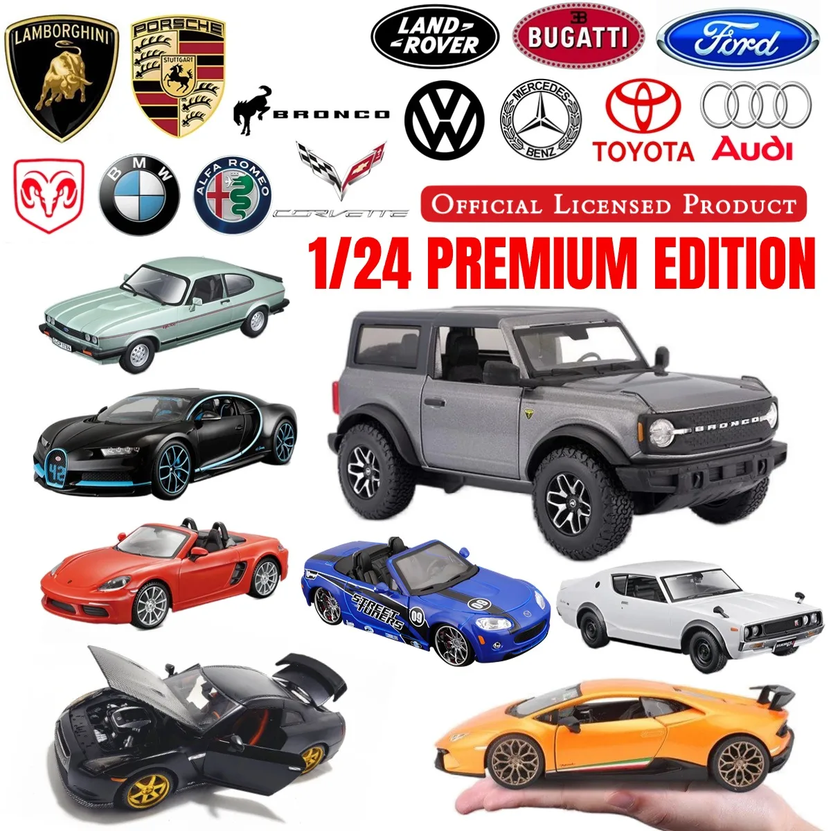 Maisto 1:24 2019 Ford Ranger Pickup Truck Replica Authnetic Car Model Scale Miniature Toy - Perfect Gift for Ferrari Enthusiasts