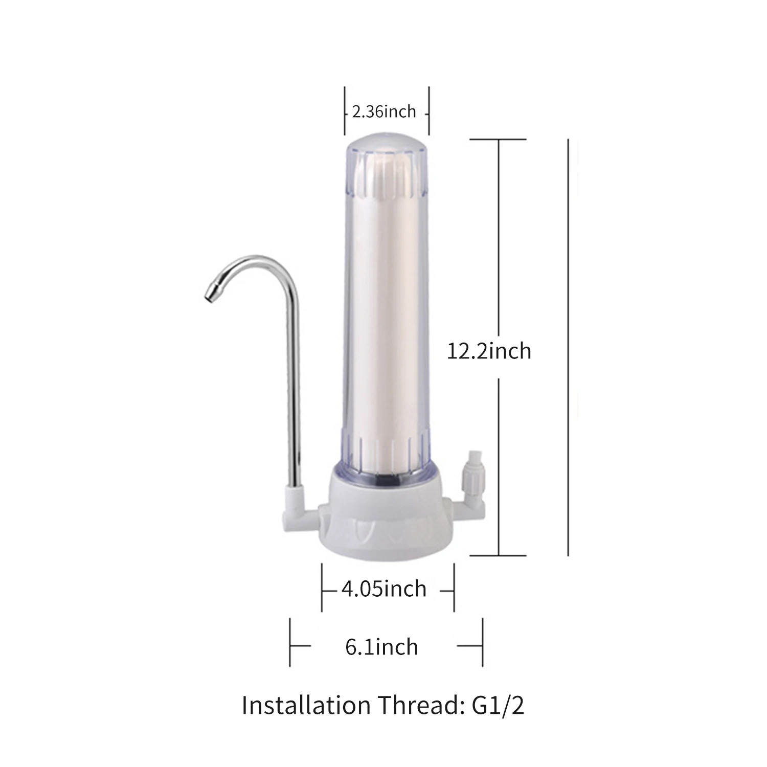 Countertop Water Filter Water Filter with Ceramic Cartridge Water Tap Filtration System