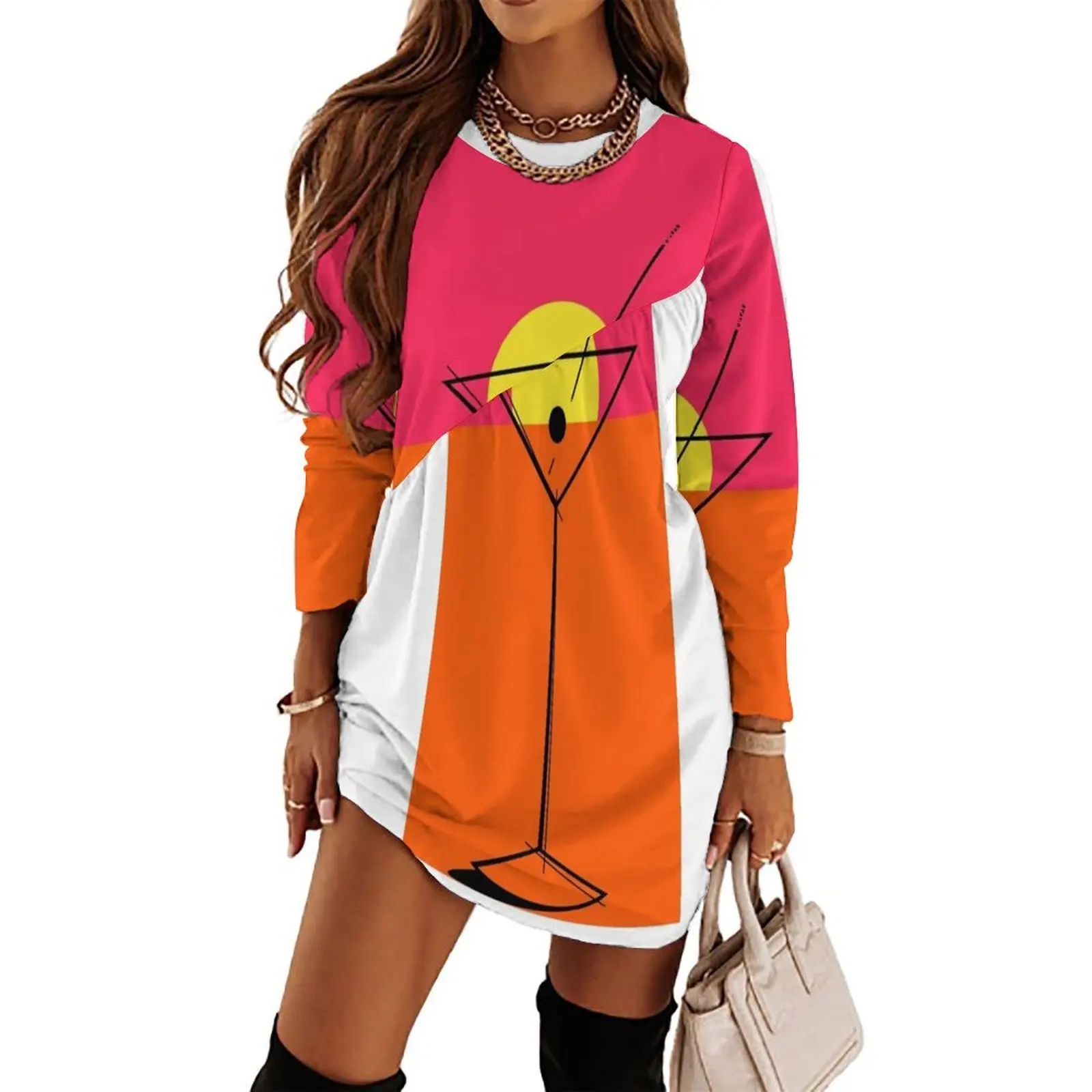 

Pop Art Martini 2 Endless Long Sleeved Dress summer dress for women 2024 luxury woman party dress