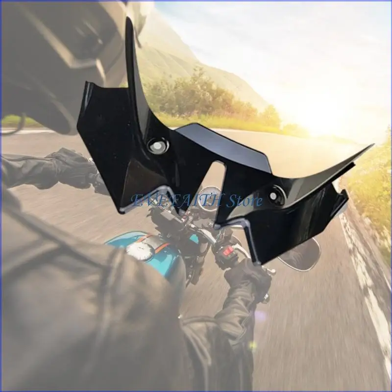 124B ABS Spoiler Wing Easy Install Motorcycle Wing Tradition Fairing Perfect for Motorbike Z650 Improve Ride Comfort & Control