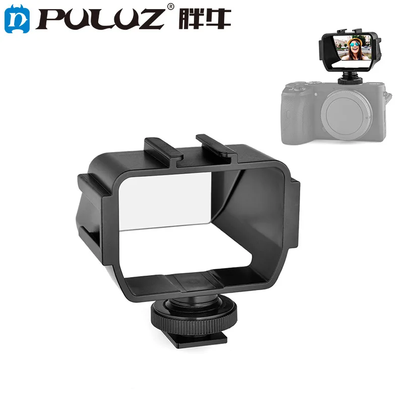 

PULUZ Camera Vlog Selfie Flip Screen with Cold Shoe Mount Adapter for Mirrorless Camera(Black)