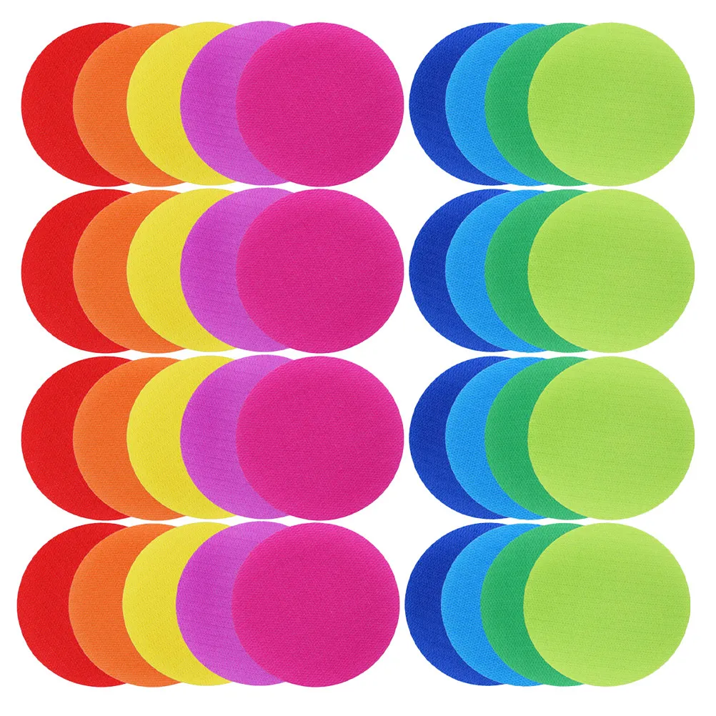 

40Pcs Circle Carpet Spot Markers Non Slip Bright Colors for Classroom Sitting Agility Training Preschool Teacher Supplies
