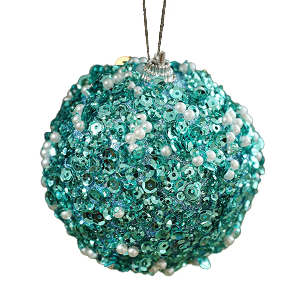 1pc 8cm Glitter Christmas Ball Ornaments For Christmas Tree Decor Hanging Balls Christmas Ball Ornaments Holiday Seasonal Déco