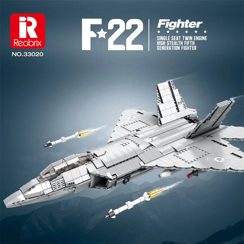 

1443PCS Military Tomcat F14 Fighter Aircraft Building Blocks MOC Carrier-Base Fighter Model Bricks Set Holiday Gifts Kids Toys