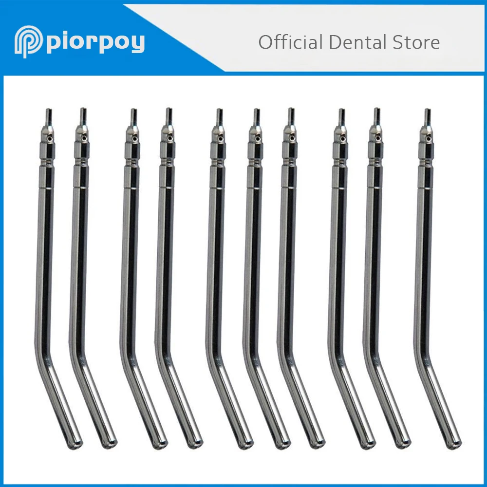 PIORPOY 20 Pcs Dental Air Water Spray Nozzles Tip Triple 3-Way Syringe Metal Tips Tube Dentistry Dentist Odontología Tools