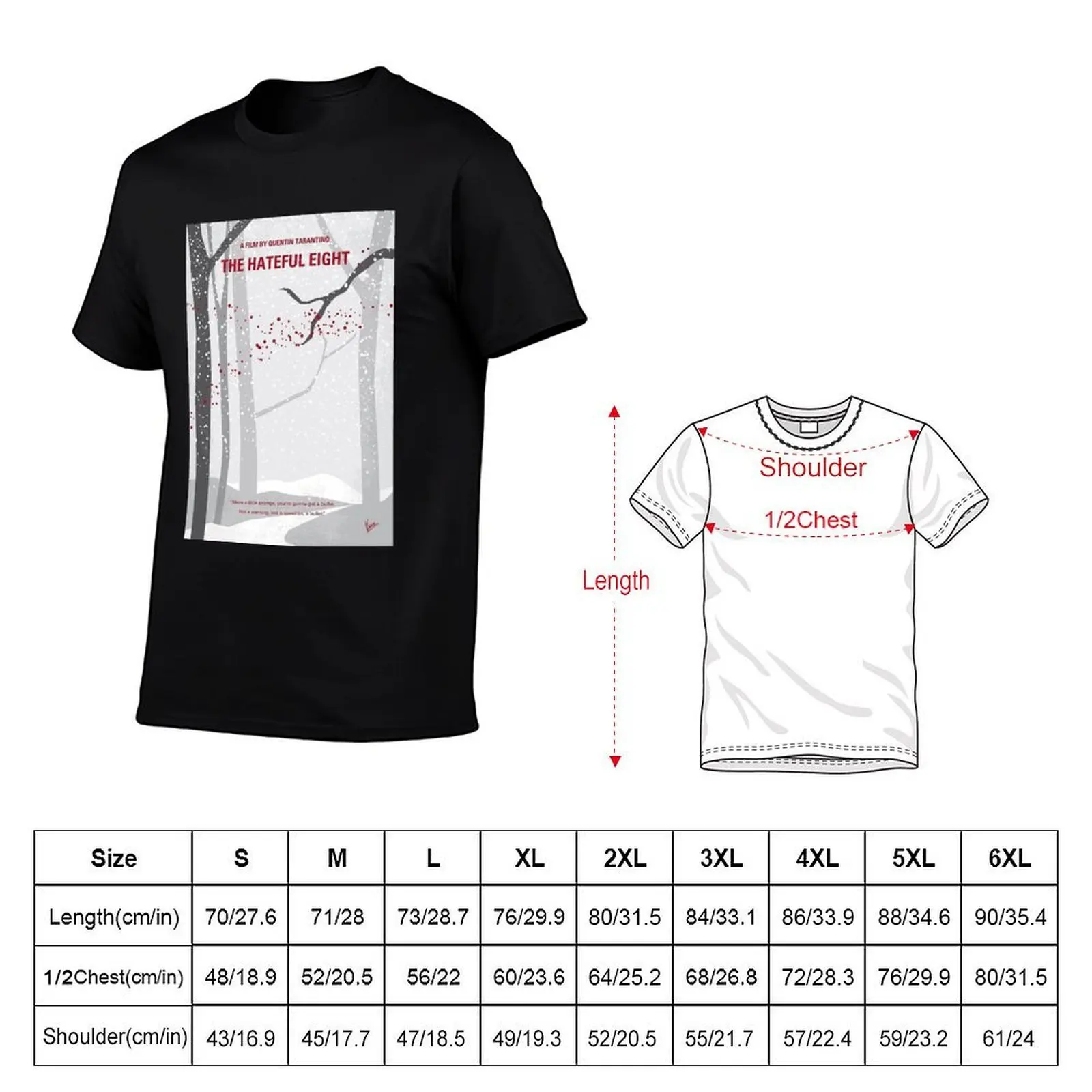 No502- Hateful eight minimal movie poster Poster T-Shirt man t shirt designer t shirts for man graphic tees T-Shirt