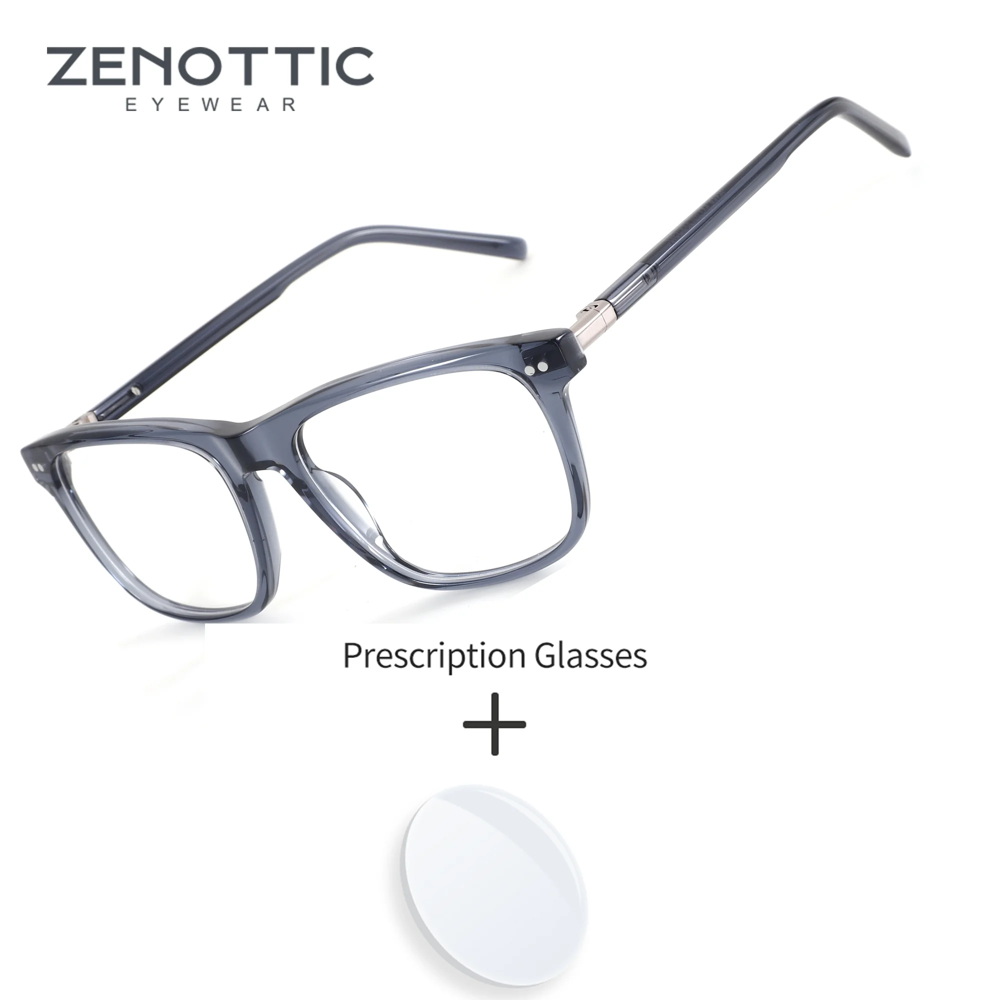 zenottic-カスタムスクエア超軽量アセテート老眼鏡男性高品質ブルーライトブロックプログレッシブ処方眼鏡