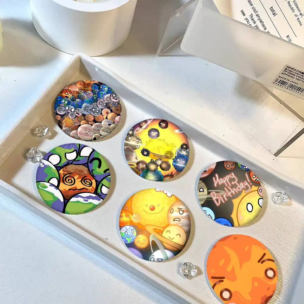 Cartoon Solar Balls Fan Art Rundes Abzeichen Kreative Brosche Kleidung Rucksack Accessoires Anstecknadel