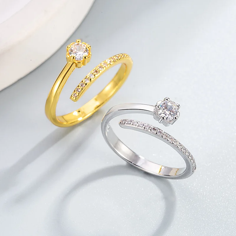 Luxury 925 Sterling Silver Ring Simplicity Zircon Exquisite for Women Cassic Wedding Engagement Wedding Bands Fine Jewelry Gift