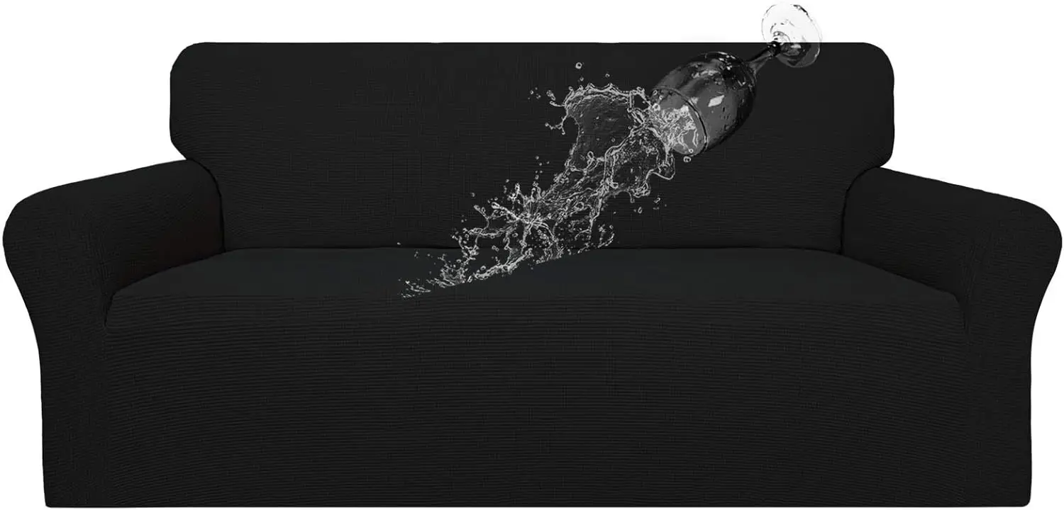 

100% Waterproof Dual Couch Cover, Stretch Jacquard Sofa Slipcover, Leakproof Furniture Protector For Kids, Pets, Dog And Cat