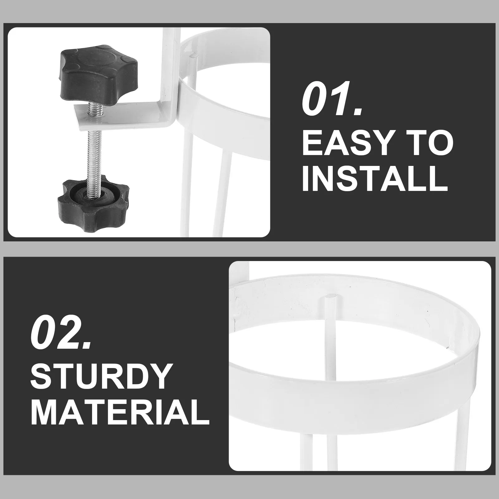 

Desktop Cup Holder Clip Metal Lightweight Portable No Drilling Adjustable Table Cup Fixing Holder Convenient Beverage Organizer