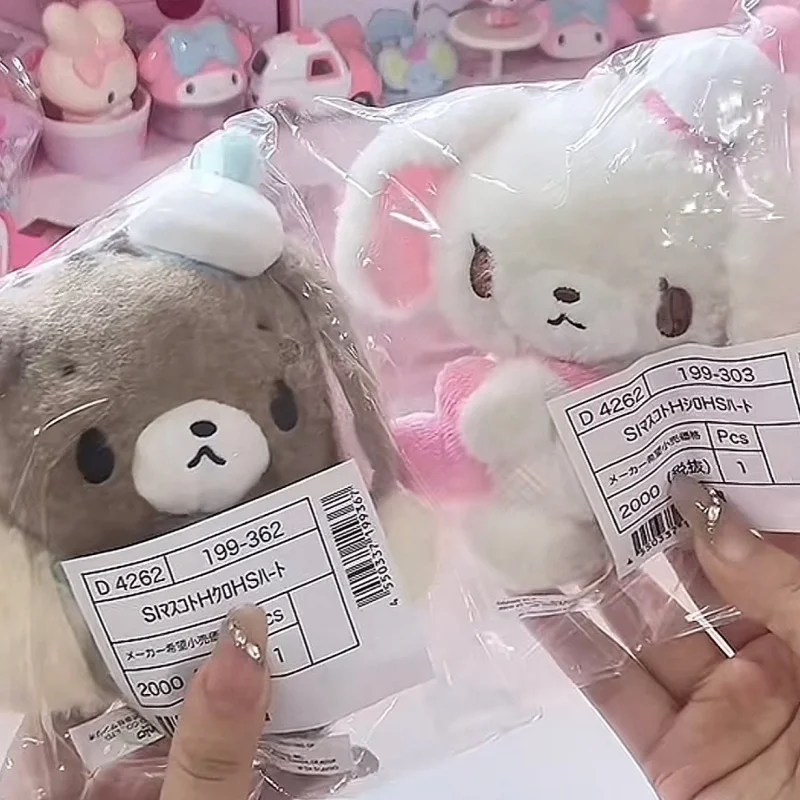 

Sanrio Sugarbunnies мультфильм мягкая плюшевая кукла шляпа держит сердце кулон сумка через плечо украшение автомобильный брелок пара подарок на Хэллоуин