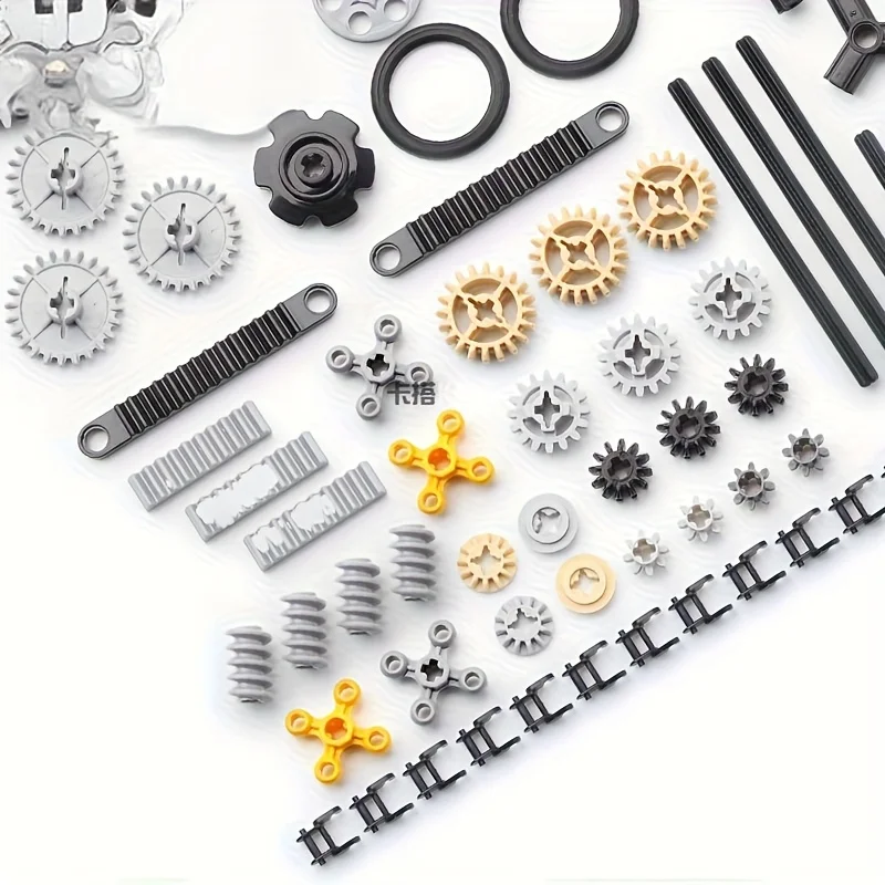 Technology small particle building block parts 9686 accessories EV3 bulk gear shaft pin small track mixed parts