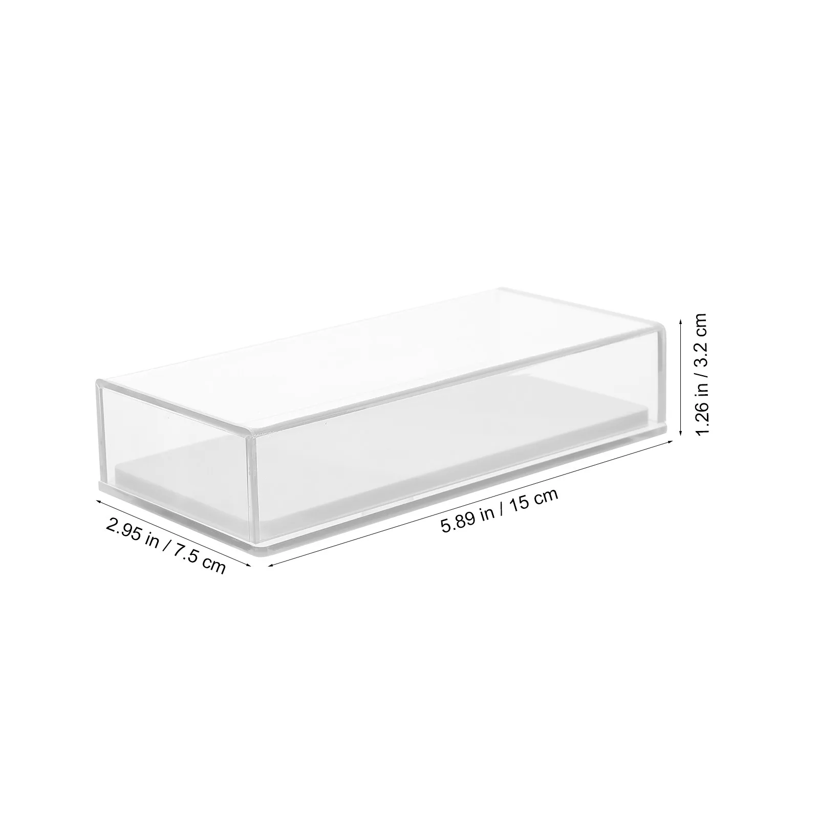 Dust Proof Acrylic Eyelash Storage Box False Lash Case with Lid for Daily Use Travel Salon Display Eyelash Holding Container