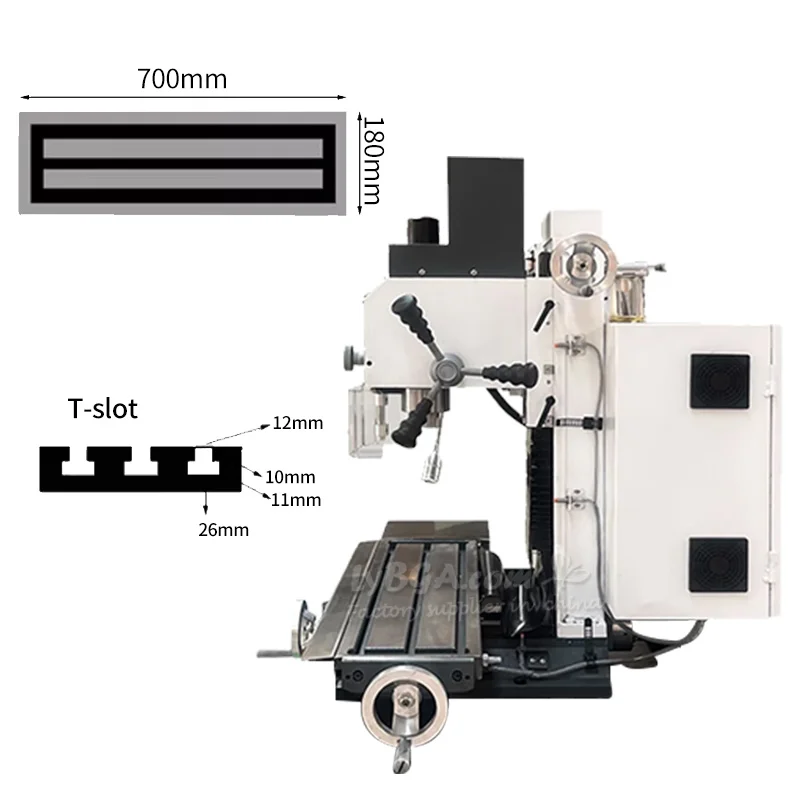 Fresadora de perforación multifunción EM28 700x180mm EM35 840*210mm torno de madera CNC electrónico de Metal pequeño Vertical personalizado