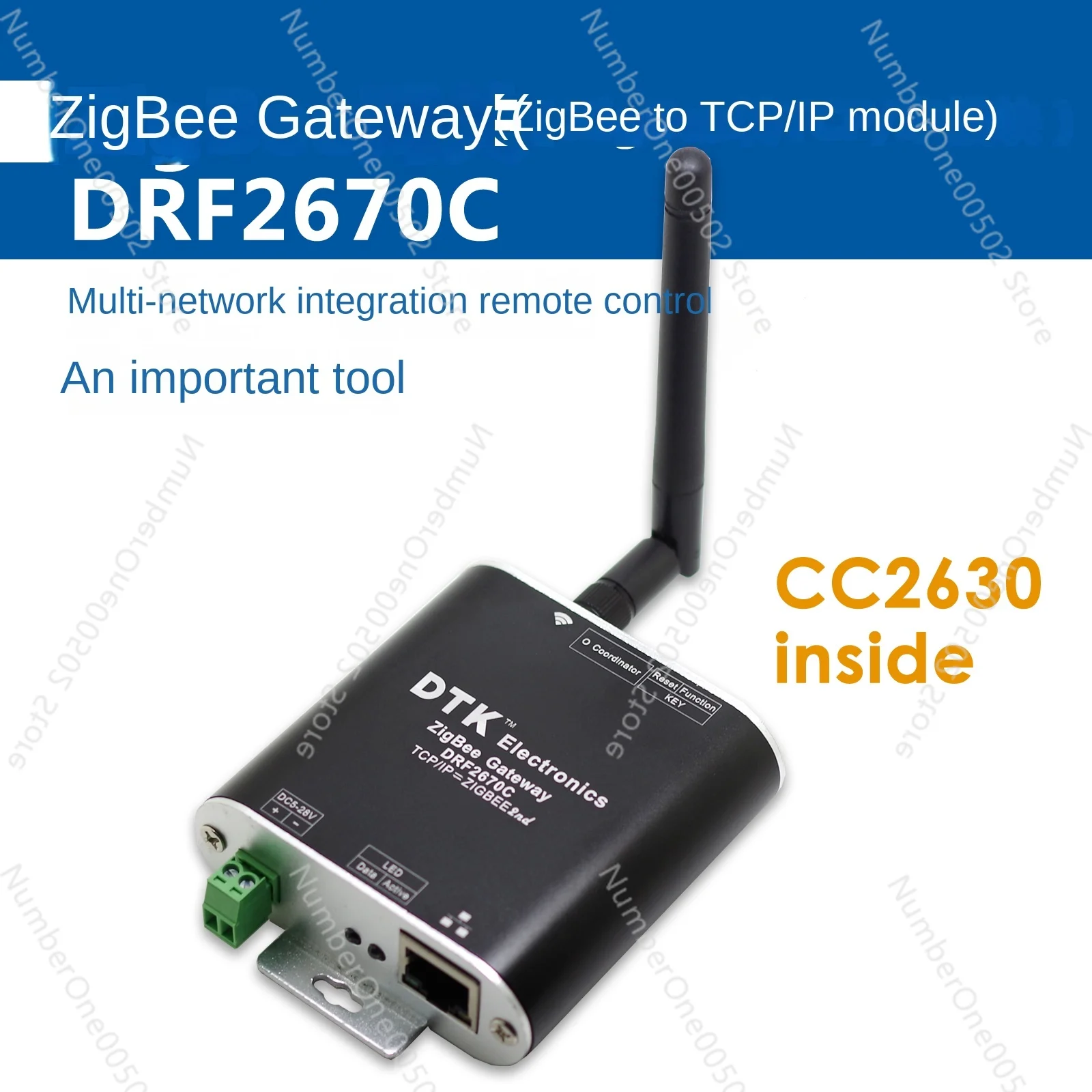 ZigBee Gateway, Zigbee To Tcp/ip Network Interface Module, Built-in Cc2630 Chip, Far More Than CC2530