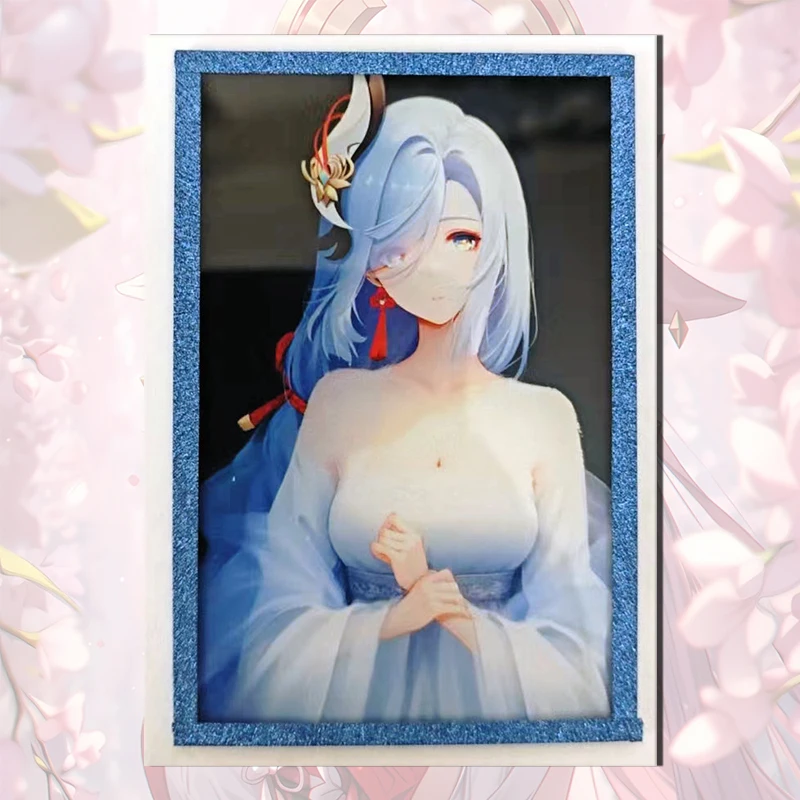 Anime Goddess Story Pretty in Pink Acrylkarte Hyuga Hinata Ganyu Shenhe Raiden Shogun Kafka Junge Spielzeugsammlung Geburtstagsgeschenke