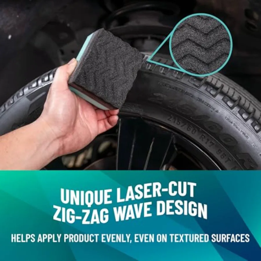 Wonder Wave Durafoam Tire Shine Applicator Pads - Foam Pads for Applying Tire Dressings, Protectants, Wax, Polish and Car Detai view 3