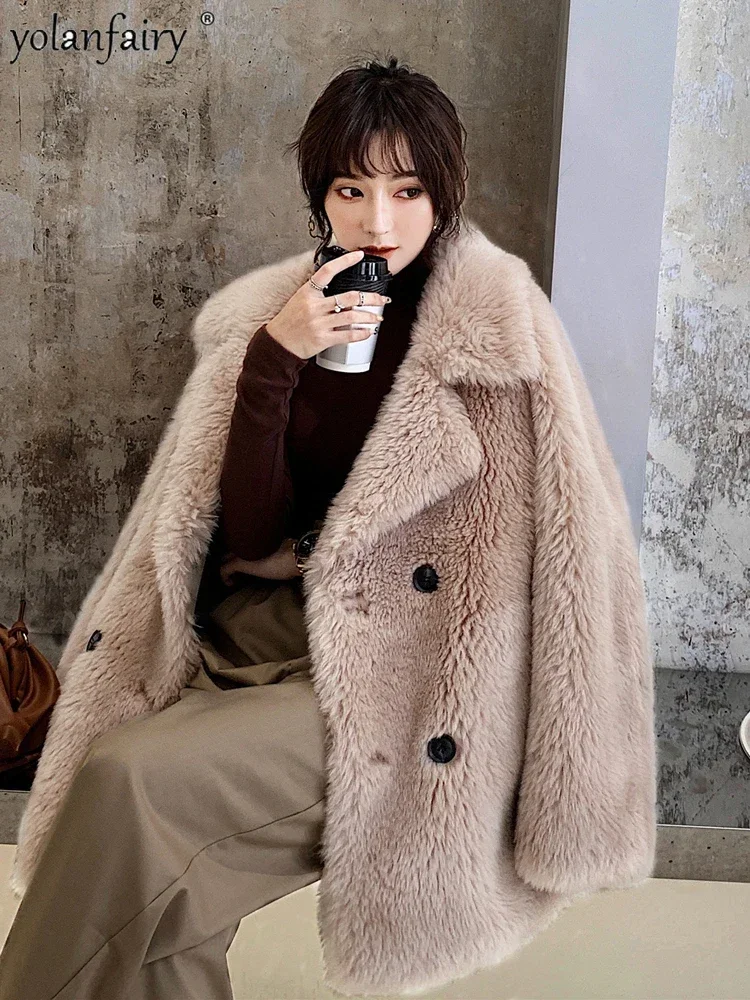 Real Fur Coat 100% Wool Women Coat Winter Clothes Women Fashion Fur Jacket 2020 Casaco Feminino Inverno TX201904DF Pph1071