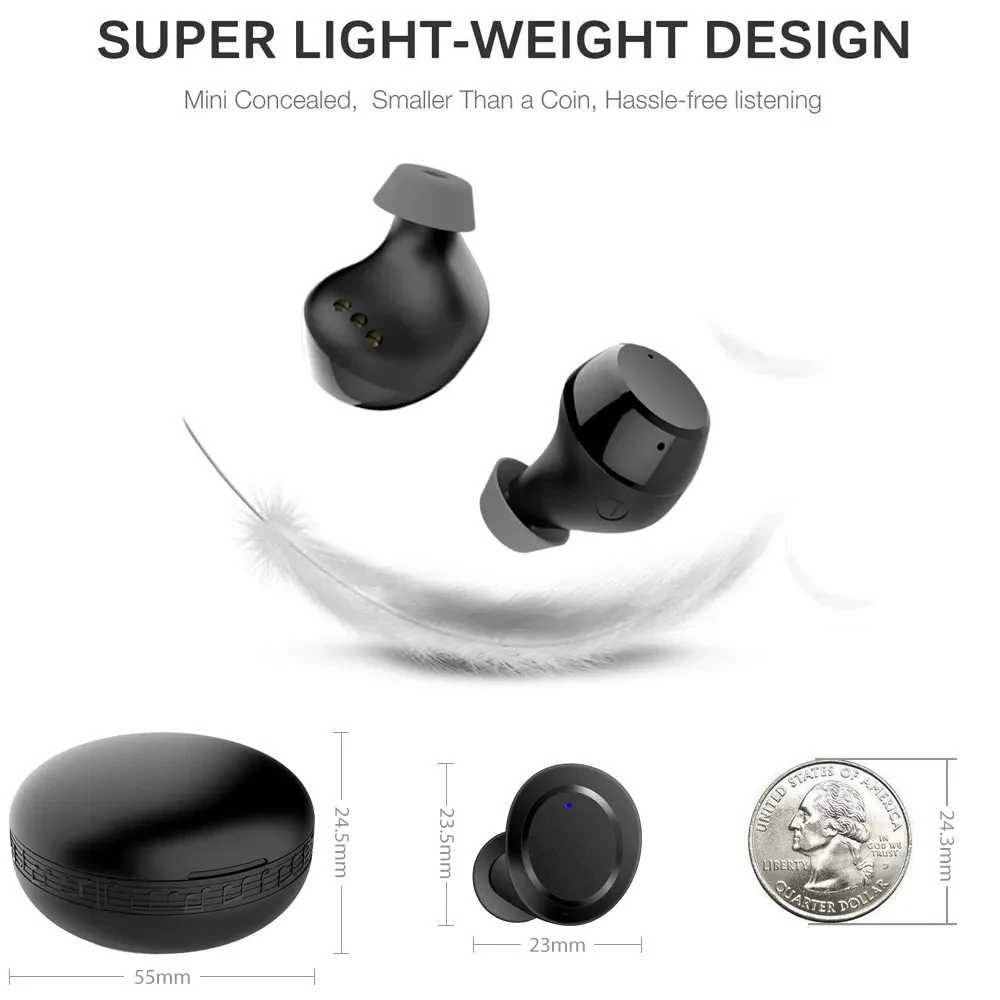 سماعات إلغاء الضوضاء في الأذن ، الرياضة ، مقاومة للماء ، بلوتوث ، TWS ستيريو ، صغير ، محمول ، لاسلكي