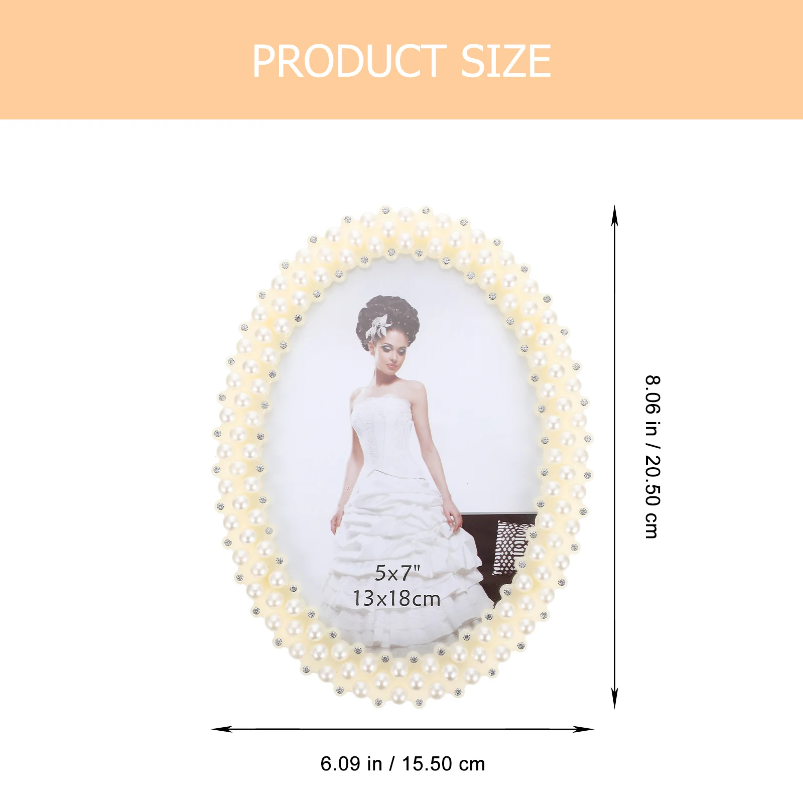 Photo Frame Wedding Vintage Oval Style Picture Holder Exquisite Display Desktop Decorative Stand