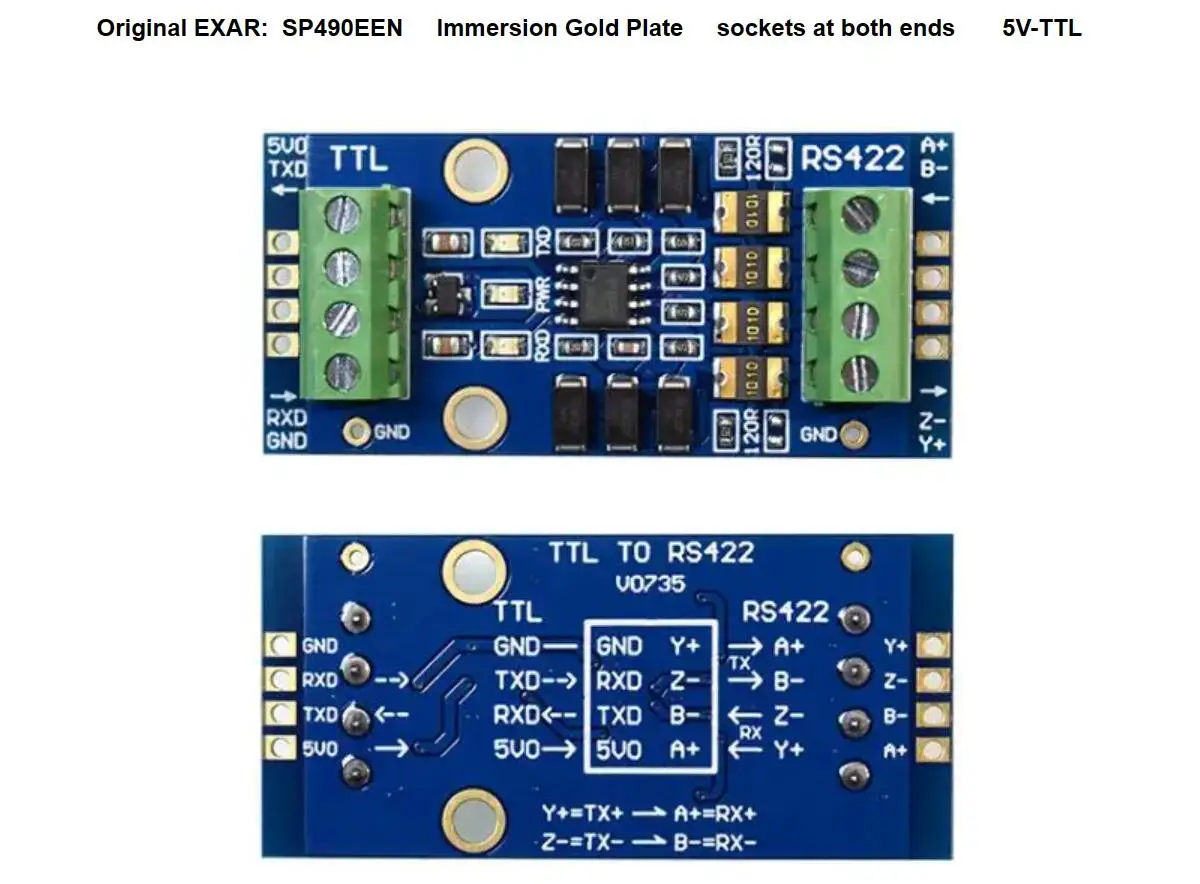 TTL to 422 TTL to RS422 module TTL to RS422 Level Interchange Module full duplex Level bidirectional Immersion Gold Plate